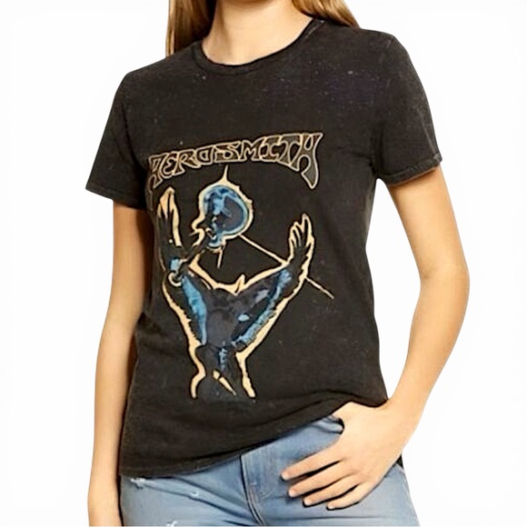 Treasure & Bond Aerosmith Vintage Wash Band Tee Shirt - Picture 12 of 13